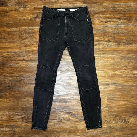Anthropologie Pilcro and the Letterpress Ankle zip high-rise denim legging SZ 28 - Picture 1 of 13